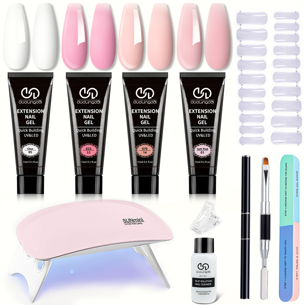Polygel Nail Kit - 4-Color Poly Gel Nail Extension Kit