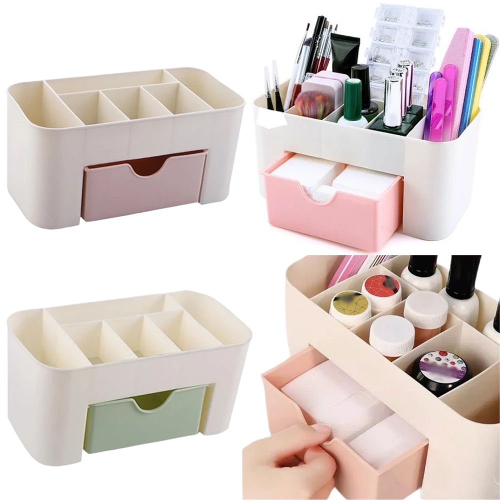 Nail Fan Brush - Nail Art Organizer Desktop Drawer Cosmetic