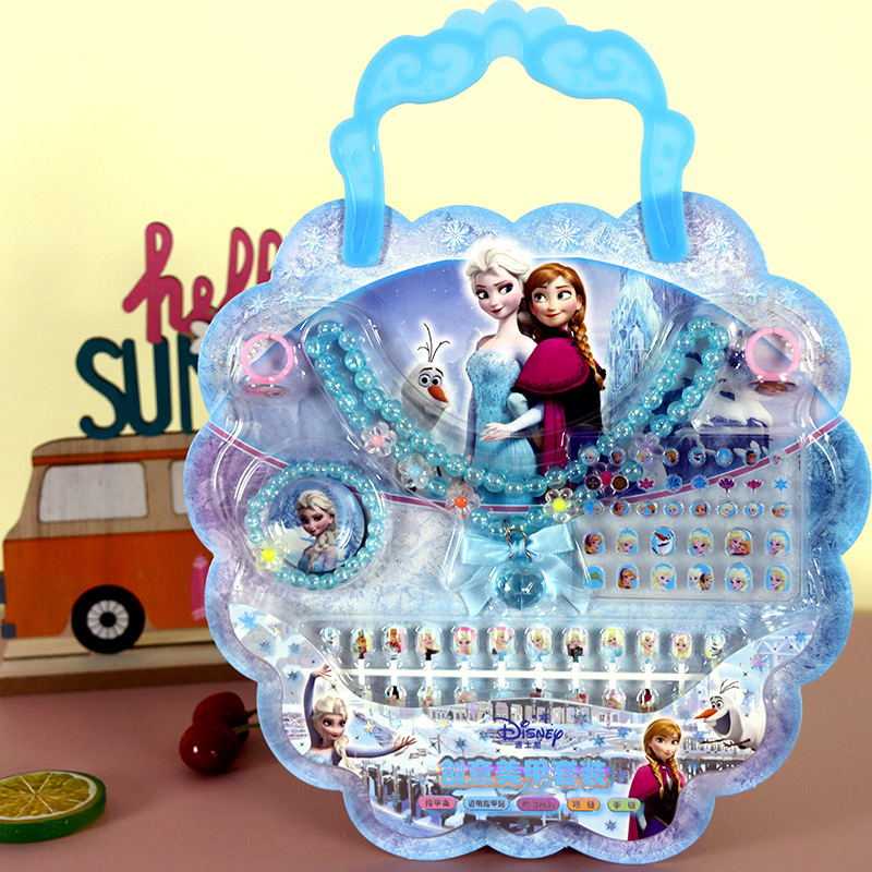 Nail Art Quotes - Frozen nail sticker necklace dress-up set,