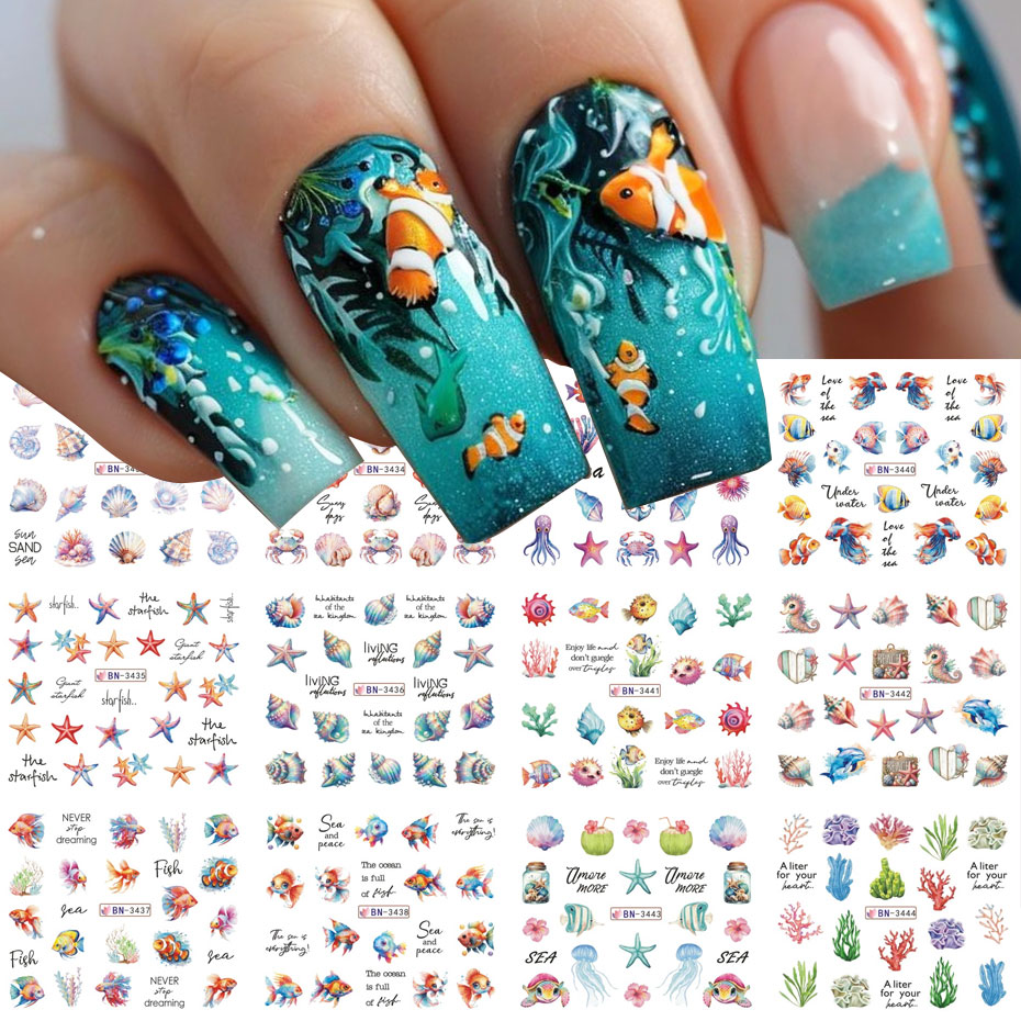 12 Design Ocean Creature Water - огляд і ціна Nail Art France