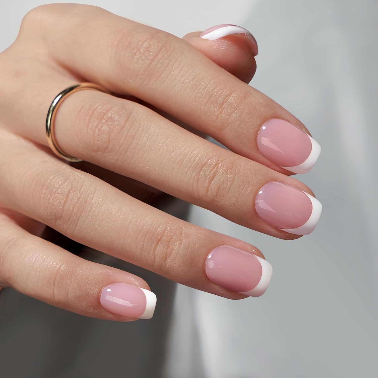 24PCS Short Square White Franc - огляд і ціна Nail Art France