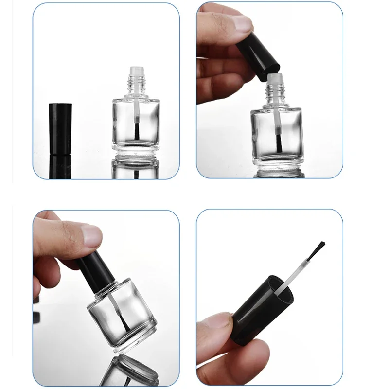5Pcs 5ml/10ml/15ml Empty Mini  - огляд і ціна Nail Fan Brush