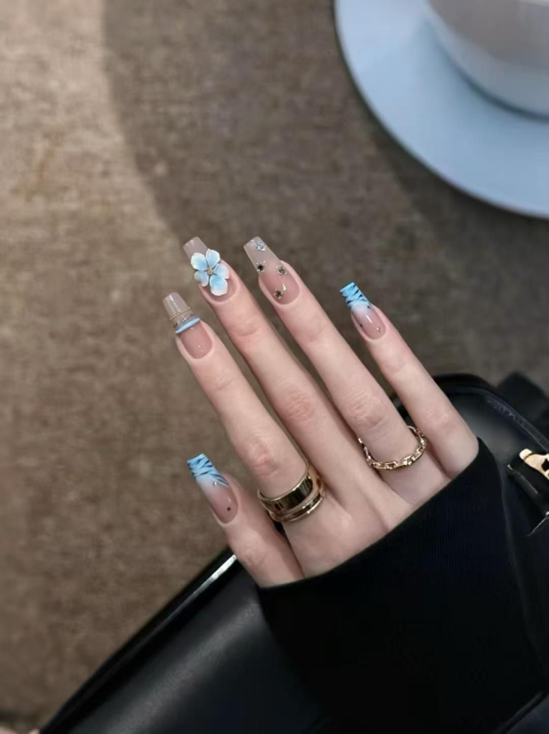 10pcs Handmade Middle Press On - огляд і ціна Nail Art Zebra Design