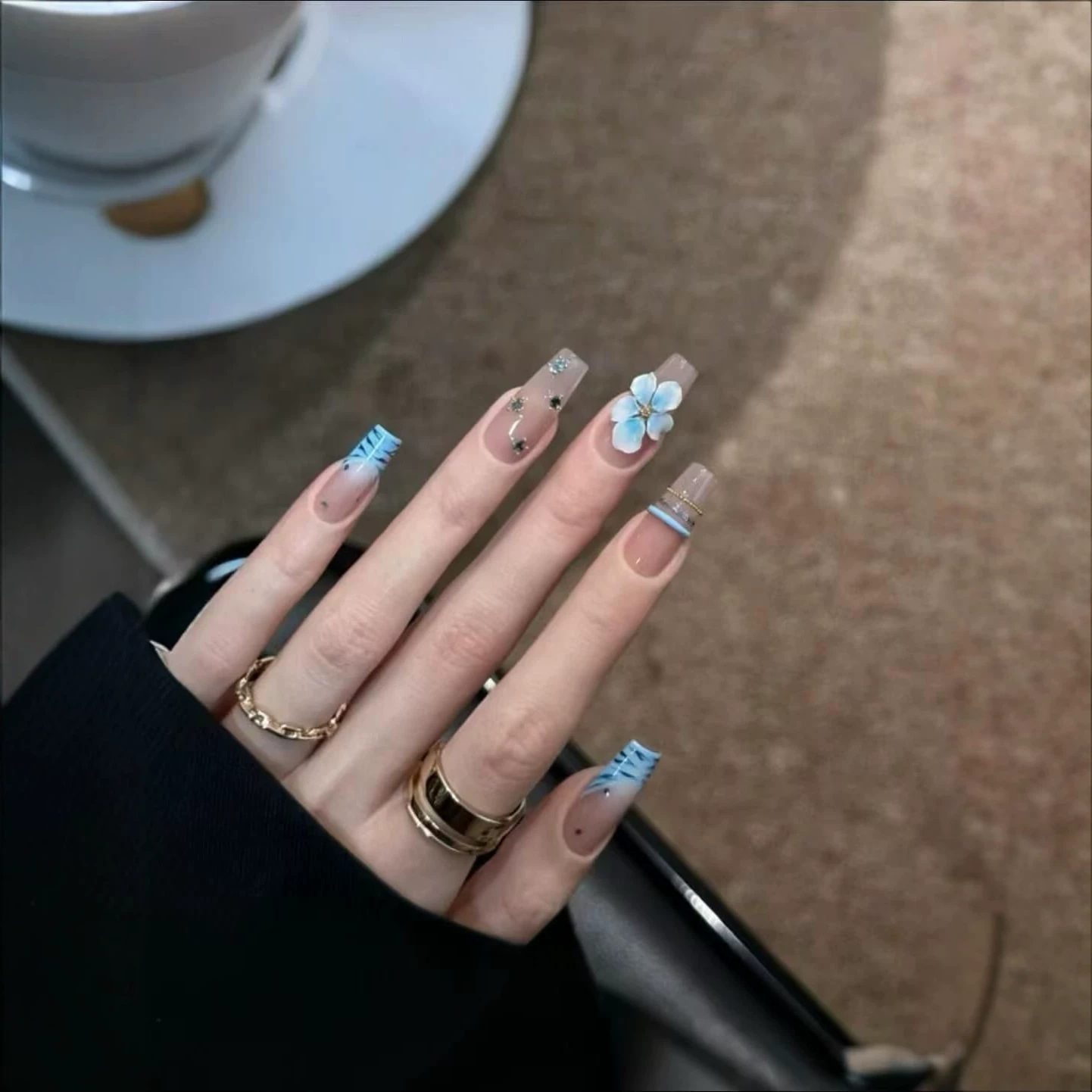 10pcs Handmade Middle Press On - огляд і ціна Nail Art Zebra Design