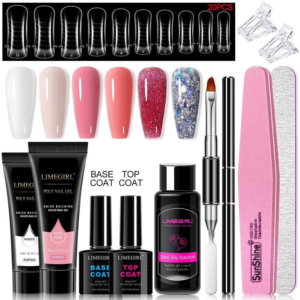 Poly Nail Gel Set for Extensio - огляд і ціна Polygel Nail Kit