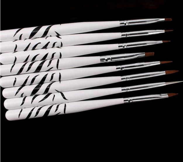 8 Pcs/Set Nail Art Design Brus - огляд і ціна Nail Art Zebra Design