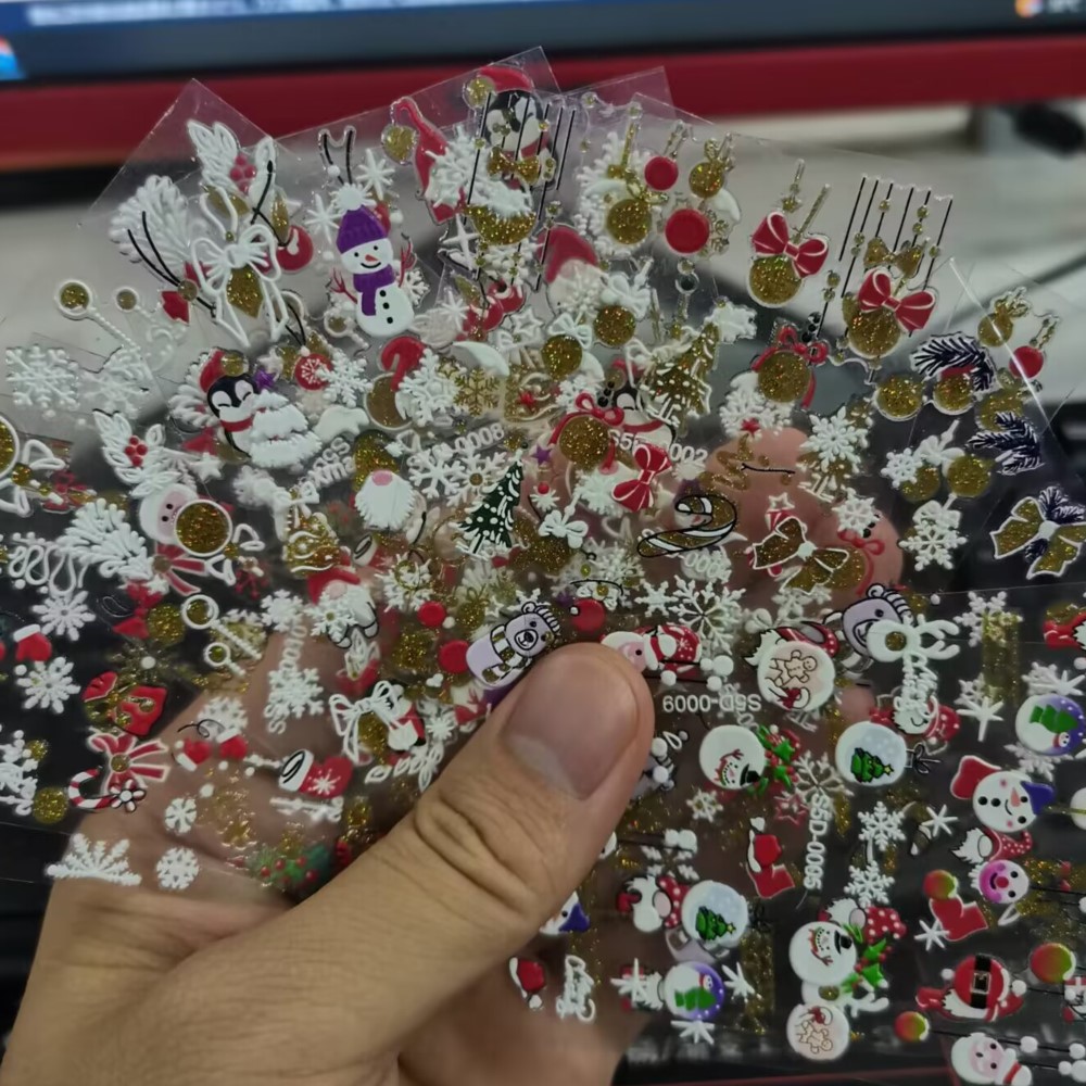 5D Glitter Christmas Embossed  - огляд і ціна Nail Art Xmas 2025