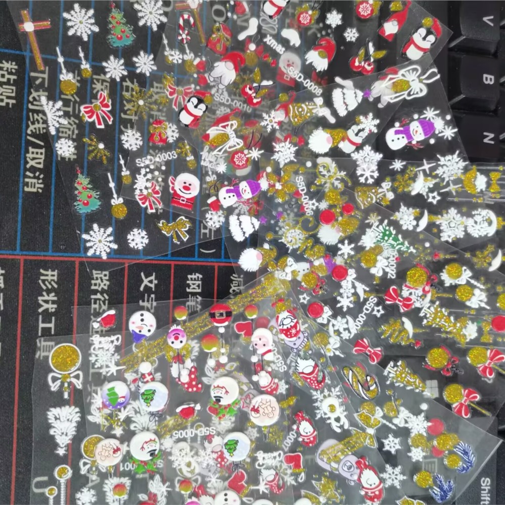 5D Glitter Christmas Embossed  - огляд і ціна Nail Art Xmas 2025