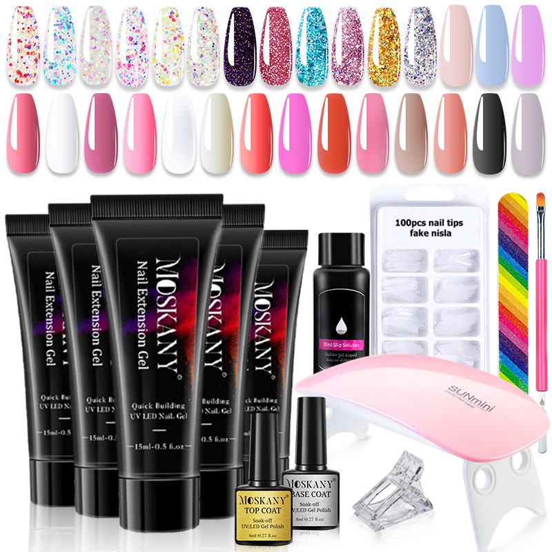 Poly Nail Gel Full Set With 6W - огляд і ціна Polygel Nail Kit