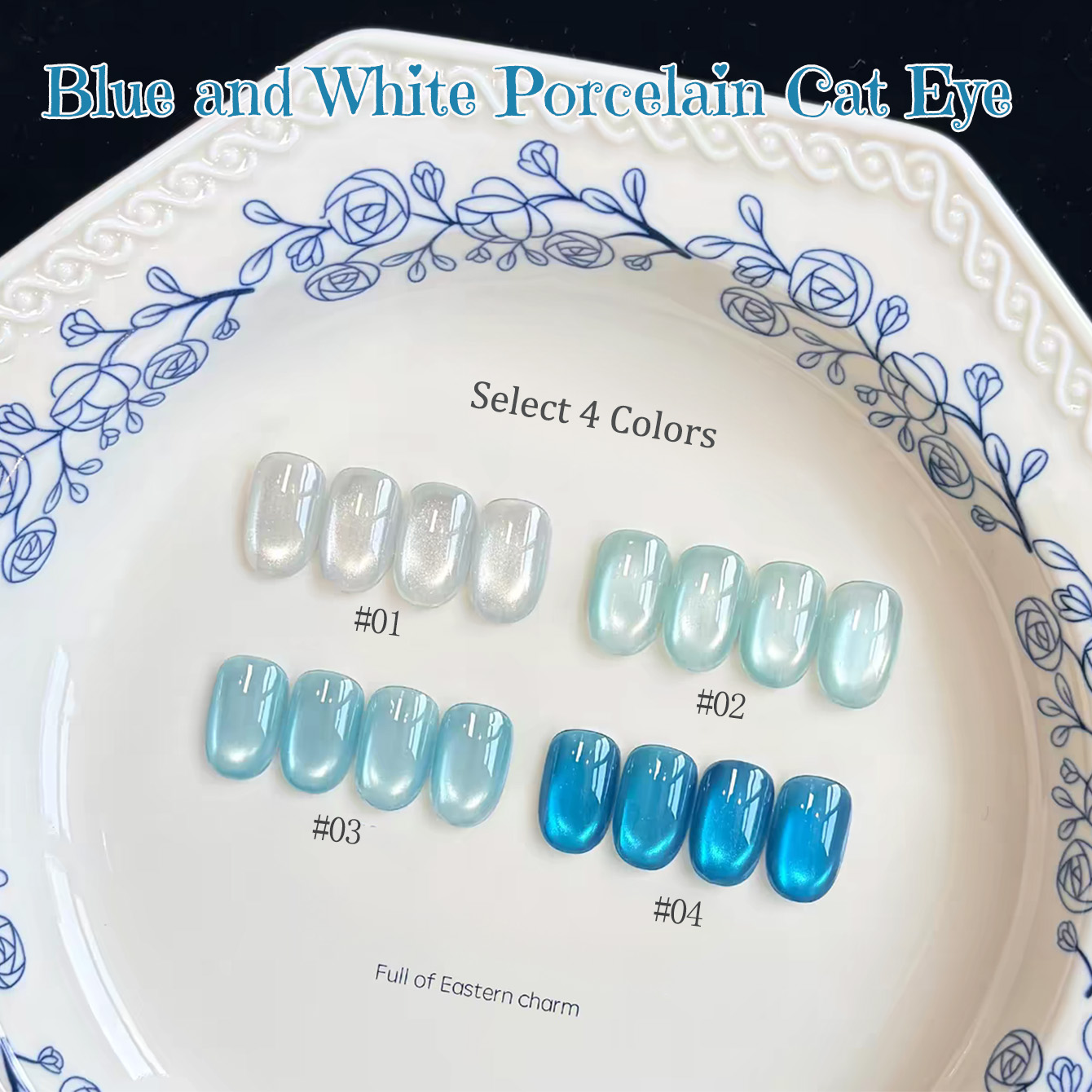 1pcs TC Blue And White Porcela - огляд і ціна Nail Art Ice Blue