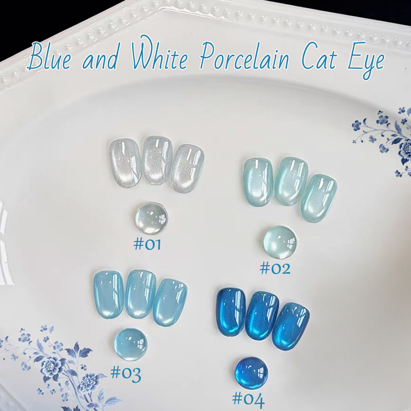1pcs TC Blue And White Porcela - огляд і ціна Nail Art Ice Blue