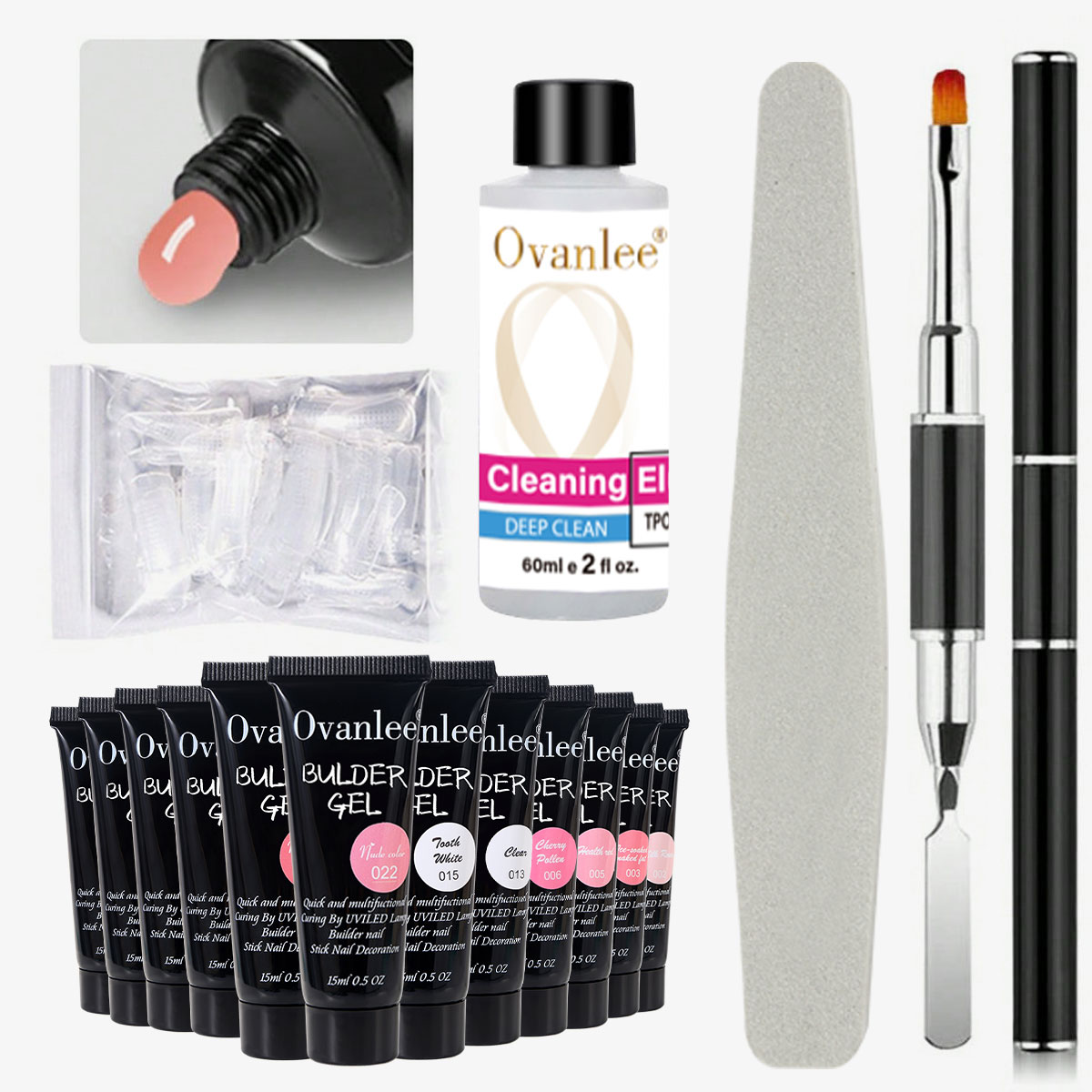 Ovanlee 18-Piece Nail Builder  - огляд і ціна Polygel Nail Kit