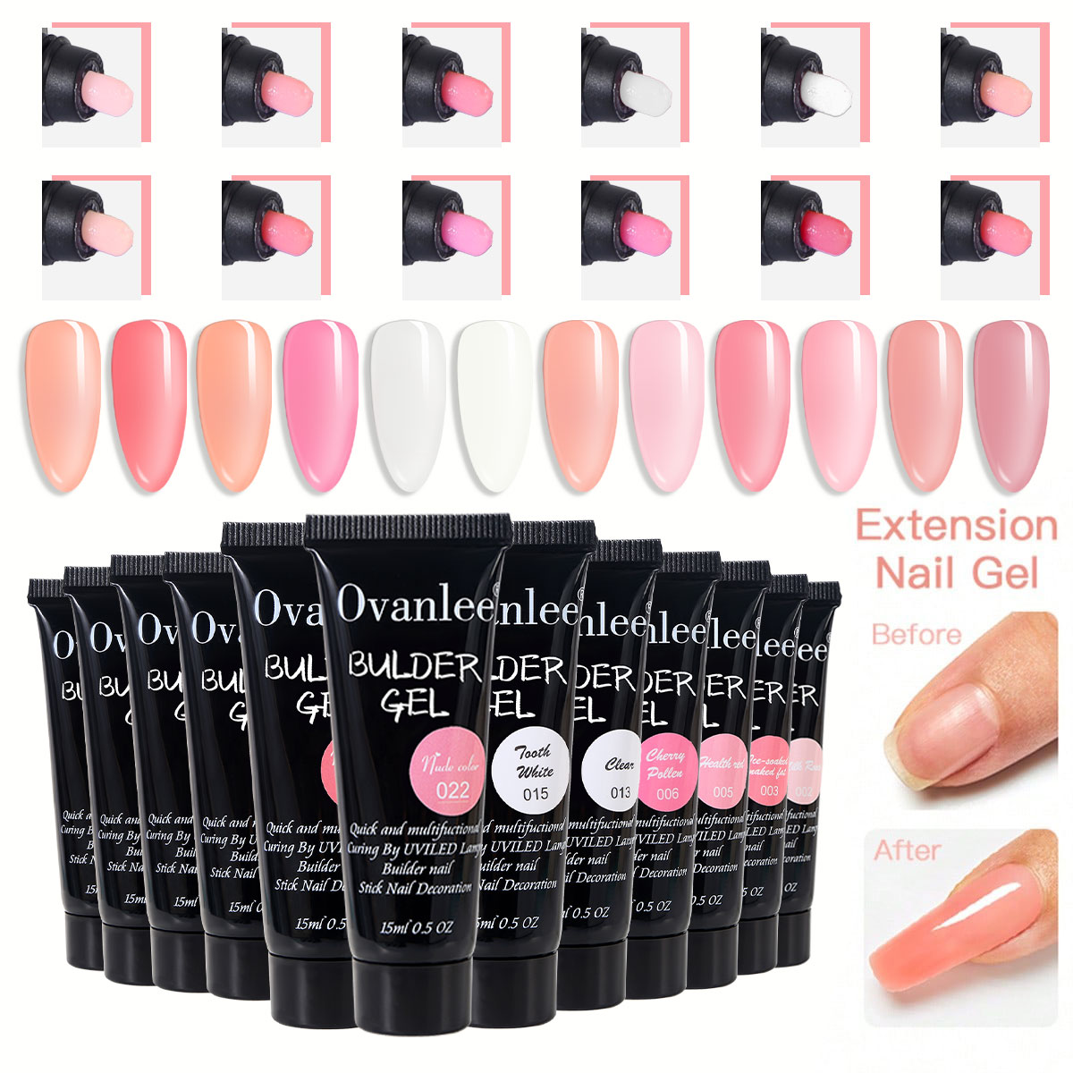 Ovanlee 18-Piece Nail Builder  - огляд і ціна Polygel Nail Kit