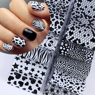 10pcs Mixed Pattern Nail Trans - огляд і ціна Nail Art Zebra Design