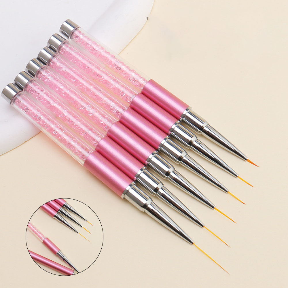 6pcs/Set Acrylic French Stripe - огляд і ціна Nail Fan Brush