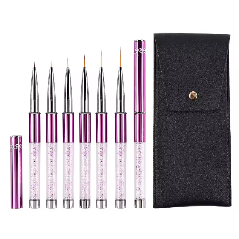 6pcs/Set Acrylic French Stripe - огляд і ціна Nail Fan Brush