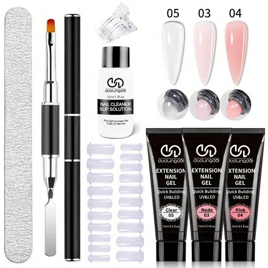 8PCS/Set Poly Extension Gel Se - огляд і ціна Polygel Nail Kit