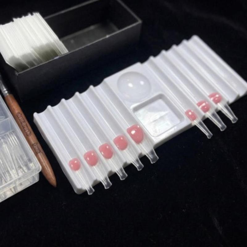 Reusable Nail Art Palette with - огляд і ціна Nail Fan Brush