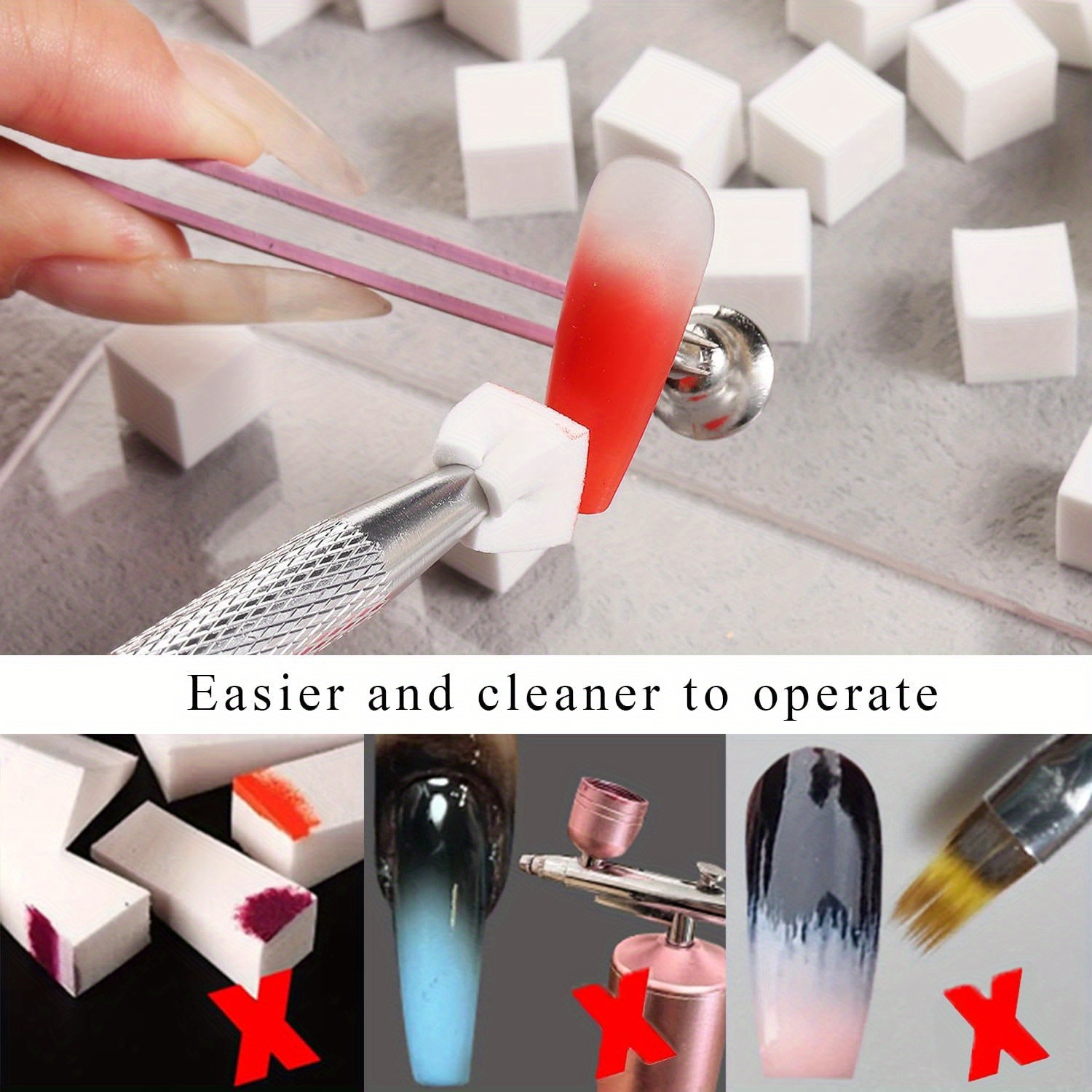 1/50/100Pcs Square Nail Art Sp - огляд і ціна Nail Fan Brush