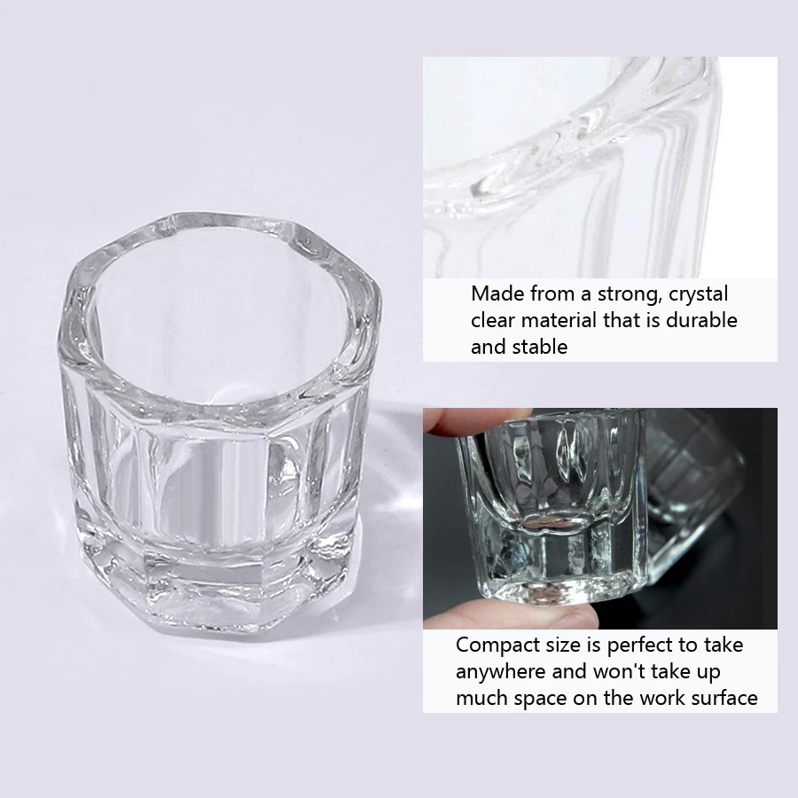 1Pc Mini Crystal Glass, Clear  - огляд і ціна Nail Fan Brush