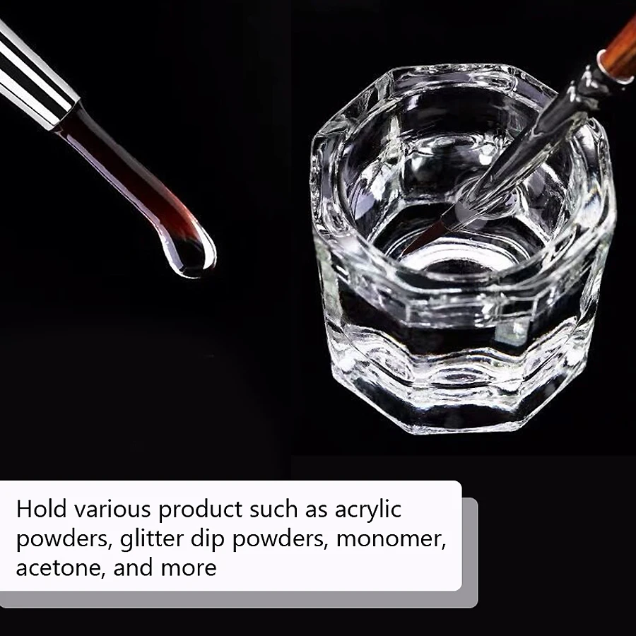 1Pc Mini Crystal Glass, Clear  - огляд і ціна Nail Fan Brush