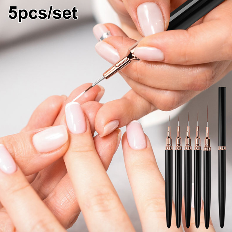 #5Pcs/Set Professional Nail Ar - огляд і ціна Nail Fan Brush