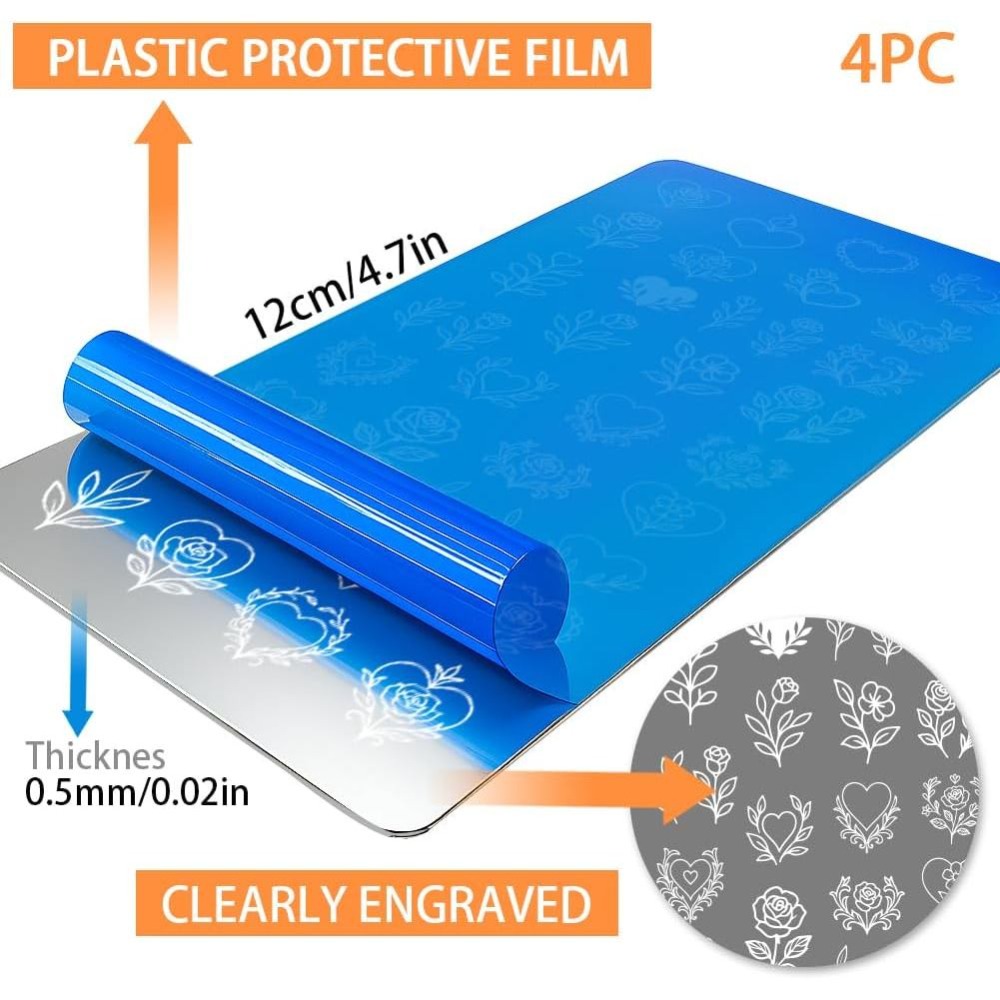 4pcs Heart Nail Stamping Plate - огляд і ціна Nail Art Love