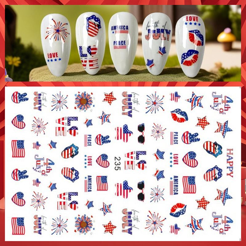 1Pcs 3D Independence Day USA F - огляд і ціна Nail Art France