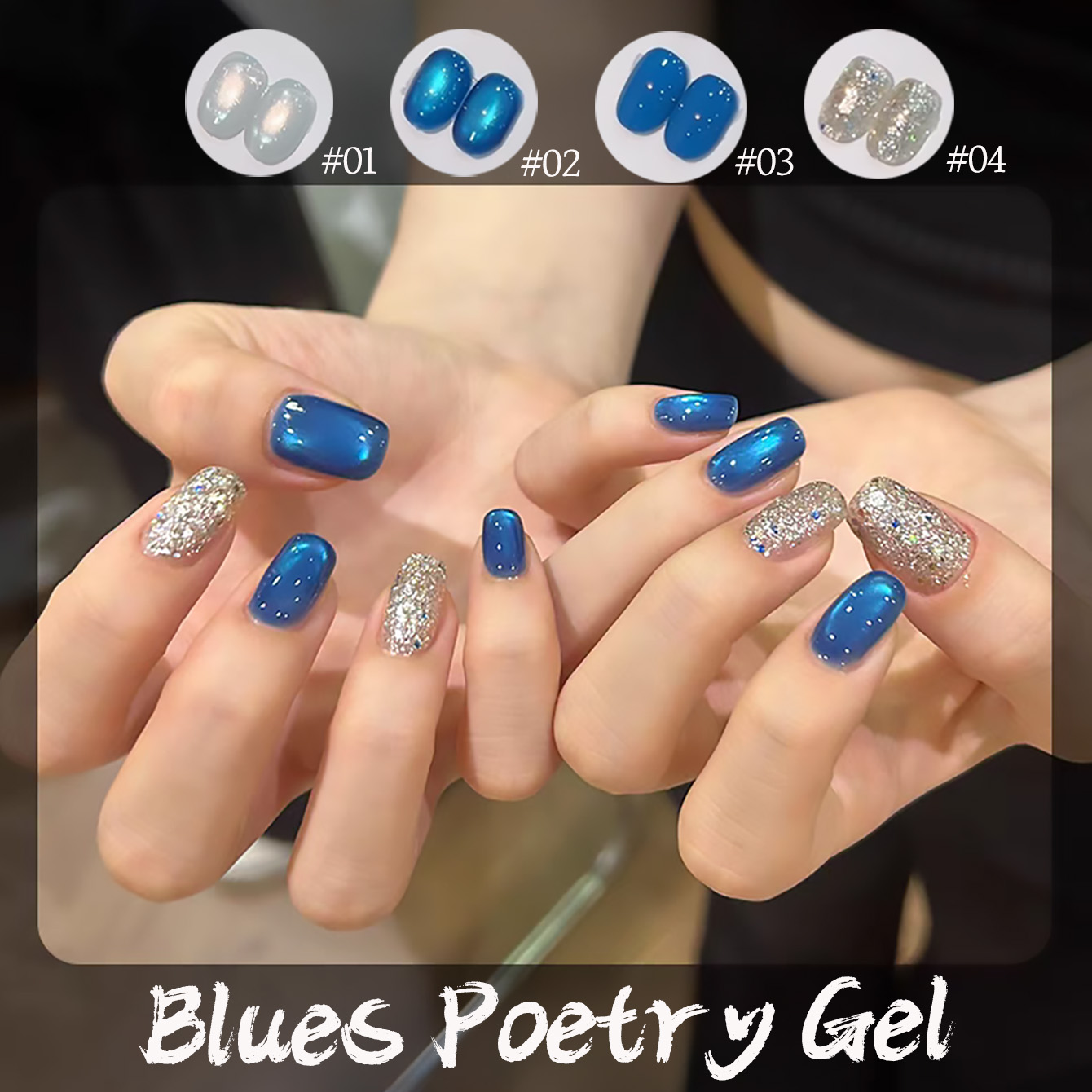 1pcs PSK Summer Popular Blues  - огляд і ціна Nail Art Ice Blue
