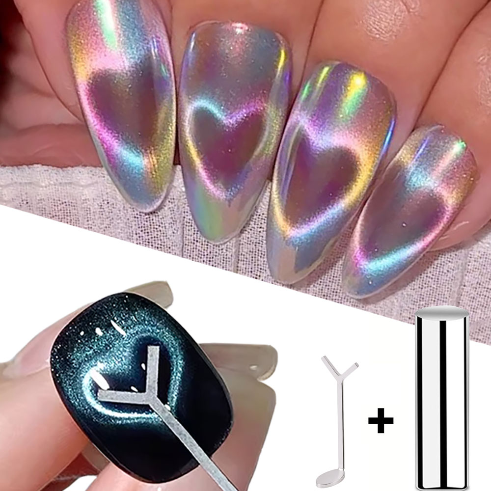1/2/3/4pcs Y-Shaped Heart Cat  - огляд і ціна Nail Art Love