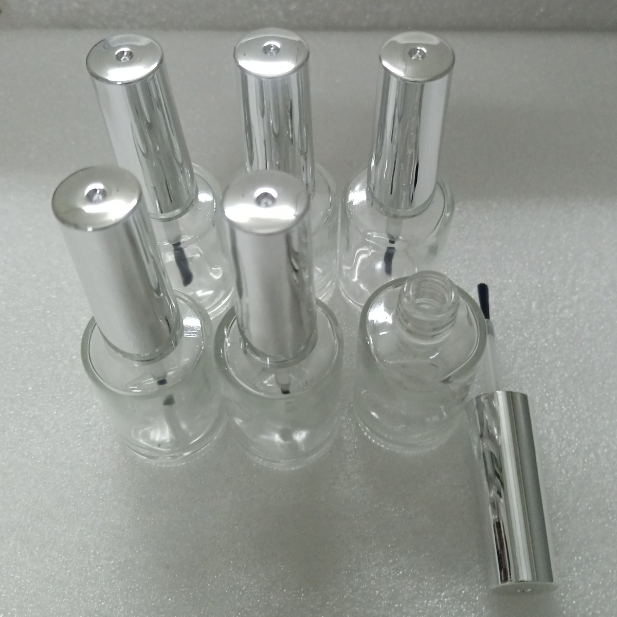13ml 6 Pieces Clear Glass Nail - огляд і ціна Nail Fan Brush