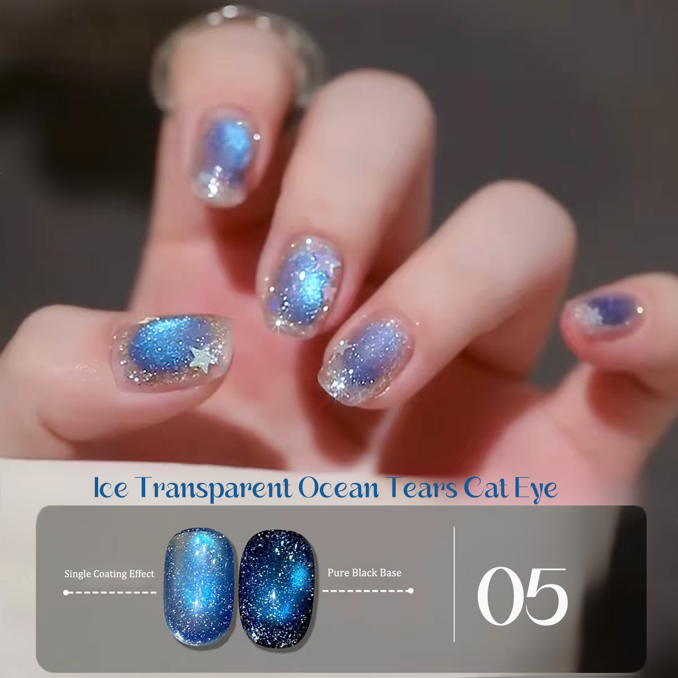 SHAKA 1-8pcs Summer Popular Ic - огляд і ціна Nail Art Ice Blue