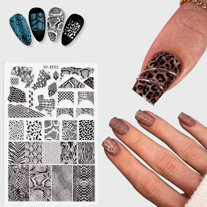 New Animal Image Snake Leopard - огляд і ціна Nail Art Zebra Design