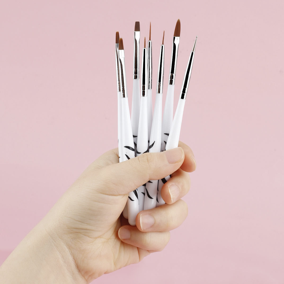 Zebra Handle Nail Brush Set Fo - огляд і ціна Nail Art Zebra Design
