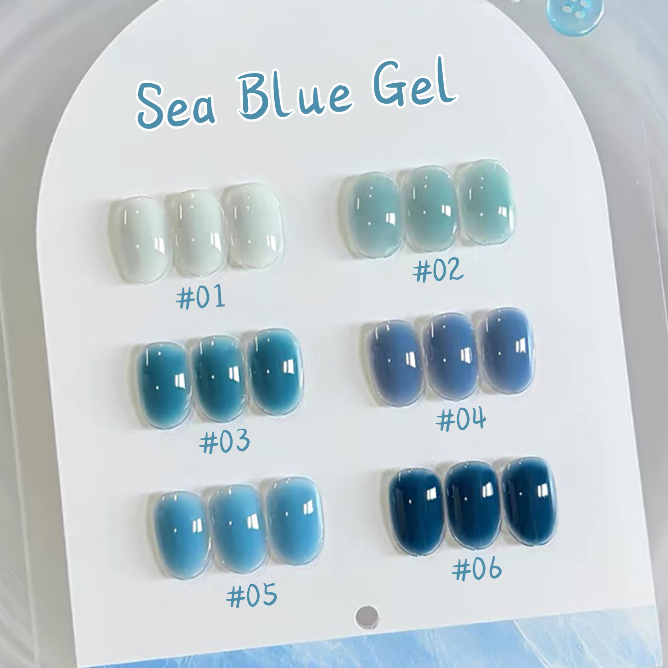 1-10pcs WS Ice Transparent Blu - огляд і ціна Nail Art Ice Blue
