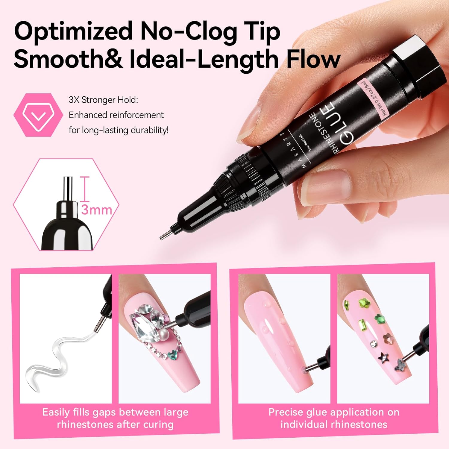 4Pcs Makartt Nail Rhinestone G - огляд і ціна Nail Fan Brush