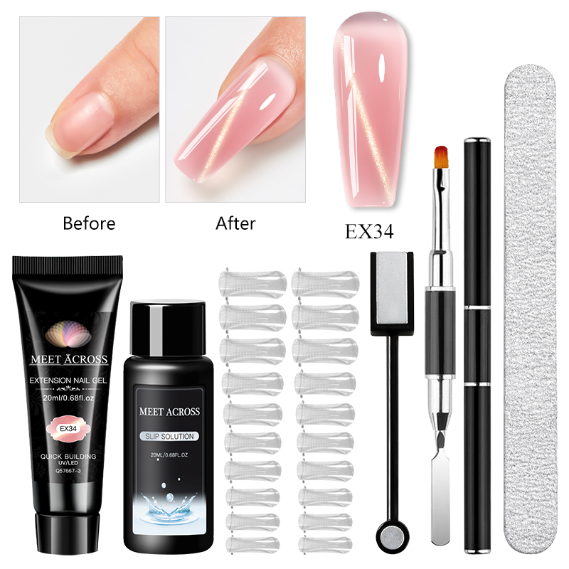 6pcs/set 20ml Cat Eye Poly Nai - огляд і ціна Polygel Nail Kit